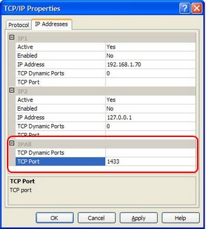 Network Install Setting TCP/IP Ports