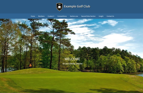 Clubwebsite using Modern Theme