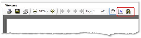 New Reports Toolbar buttons